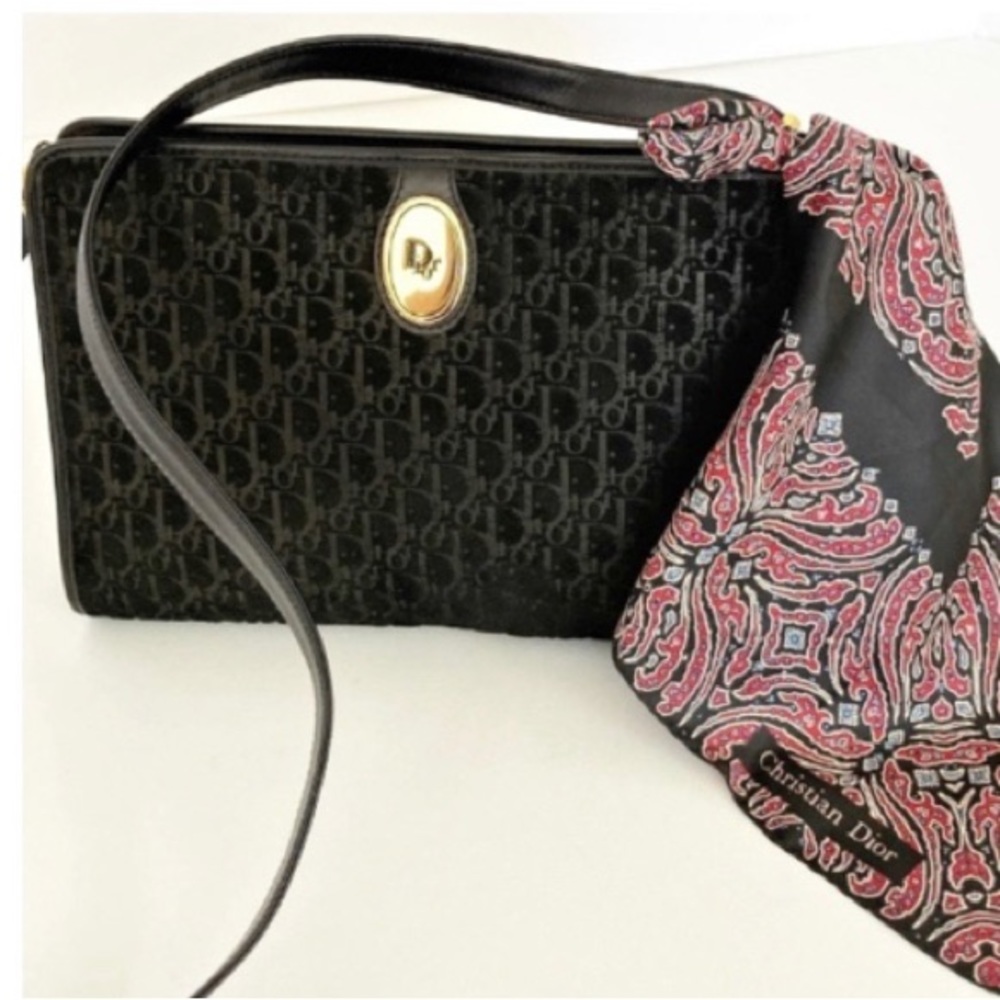 Dior Black Monogram Shoulder Bag